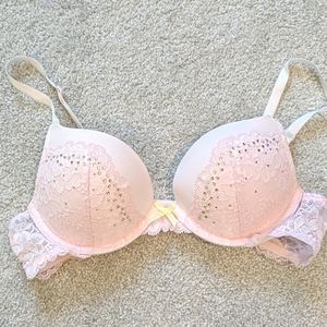 Victoria secret pink lace bra dream angel push up